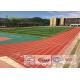 High School Track And Field Surface , Anti UV Artificial Running Track Flooring