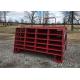 Red Power Coated Corral Fence Panel Vertical Post 50X50MM  With Panel Size  6FT x 12 ft