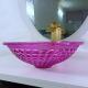 Crystal Glass 12mm Purple Glass Sink Bowl For Restroom 140mm Height Modern