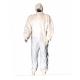 Industrial Microporous Disposable Protective Coveralls With White Elastic Cuff