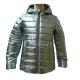 Boy's Shiny Silver Metallic Fitted Padded Hoodie Jacket OEM