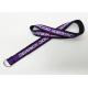 Purple Portable Hanging Keys Customize Your Own Lanyard , 1cm Width