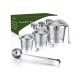 6.5cm/5cm/4.5cm Stainless Steel Basket Tea Strainer With Tray Replacement Tea Infuser Basket