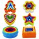 Plastic Multi-size set of 6 Multi-color Two-sided Round Cookie Biscuit Sandwich