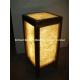 Backlit White Rock Crystal Lamp/Light Box
