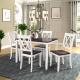 White 5 Piece Kitchen Table And Chairs Set  W29.52”Table
