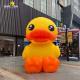 Outdoor Giant Inflatable Yellow Duck Toy Oxford / PVC Cartoon Character