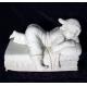 Outdoor Carved Stone Sleeping Winged Boy Angel Marble Statues For Wholesale