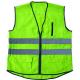 PPE Reflective Safety Workwear Vest Reflective Stripe With Pocket Zipper