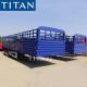 TITAN 3 axles dry cargo fence semi trailer grain/livestock trailer for sale