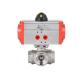 Water Industrial Usage DN8-DN65 Pneumatic Threaded Three-Way Ball Valve at Competitive