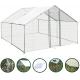 Large Walk In Chicken Cage Run Chicken Coop Run House Shade Cage 4x3m with Roof Cover Backyard
