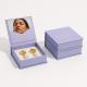 Stylish Lavender Magnetic Flip Top Jewelry Box With Card Holder Pocket