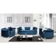 Wholesale Custom Living Room Furniture Chesterfield Tufted Velvet Fabric Sofa Set 1+2+3 Seater  Living Room Sofa