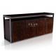 Contemporary Luxury Style Leather High Gloss Veneer Modern Sideboard Cabinet