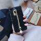 Hard PC Glitter Pendant Pearl Metal Chain Tassel Bracelet Back Cover Cell Phone Case For iPhone 7 6s Plus
