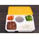 Safe lock creative lunch box 5 comparment takeaway trays injection molding bento boxes with cover