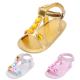 Wholesale PU Leather upper Anti-slip sandals 0-2 years girl Princess toddler girl sandals