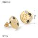 Cute Gold Plated Stainless Steel Earrings , Lady Party Fashion Jewelry Earrings