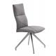 Decorative Luxury Upholstered Dining Chairs Brushed Leg High Density Spong