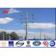 15M Height 6mm Thickness Bitumen Floodlight Pole For High Voltage Transmission Line