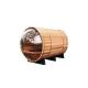 Electric Canadian Hemlock Wood Barrel Sauna Panoramic Round Cedar Sauna