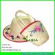 LUDA fashion beach sets natural embroidery wheat straw bag and hat