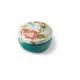 Unique Shape Matel Round Tin Box With Flower Pattern Gift Tin Box For Cosmetic Packaging