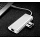 China factory direct sell Type-C HUB Potable USB-C 3.0 Hub Charger with hubs for Apple iPhone/ipad