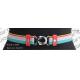 Rainbow Elastic Tape Womens Stretch Belts PU Part / Nickel Buckles Available