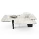 700mm Customized Coffee Table 1.4m Titanium Italian Style Marble
