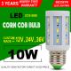 10W LED Corn COB Bulb E26 E27 5730 SMD LED Lamp Bulb (80w Incandescent Bulbs Equivalent), 360° Lighting, Non-Dimmable