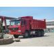 Red Dump Tipper Truck With Payload Ventral Lifting 3 Seats And Sleeper