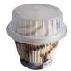 170ml Disposable Ice Cream Cups / PET Clear Plastic Sundae Cups With Lids