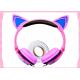 high quality and cheap price Noise cancelling headphone kids hot cat ear headset fashion cat headphones L107