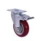 3 Inch 4 Inch 5 Inch Red PVC Caster Wheels With Thickness 32mm
