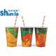 Glossy Lamination Cold Drinking Cups Disposable Paper Products Single Wall