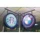 Outdoor Circular LED Store Signs , P4RGB Two Sides Store Logo Sign