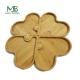 Removable Bamboo Tray Set Dinnerware Type Tray Heart-Shaped Design for Kitchen Serving