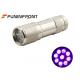 MINI Portable 395nm UV LED Flashlight Works with 3*aaa Battery Currency Detector