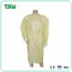 Long Sleeve Yellow Nonwoven Hospital Disposable Gowns XL