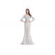 See Through Trumpet Half Sleeve Evening Dresses Floor Length Any Color Available