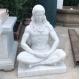 Marble Shiva Statue White Stone Buddha Sculpture Hindu God Home Decor