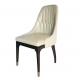 Custom made beech wood frame leather upholstery dining chair