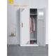 Thick 2 Door Steel Locker With Cloths Hanger Upper 2 Fixed Shelf Any RAL/LK Color