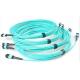 Double Core Low Loss Fiber Optic Patch Cord Multimode MPO / MTP For ATM