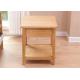 Solid Cherry Small Wooden Side Table , Home Narrow Sofa Pedestal Pine Side Table