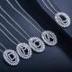 Letter Necklace Earing Jewelry Set CZ Crystal Necklace and Earring Sets Big Wedding Jewelry Sets