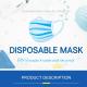 Protective Breathable 3 Layers OEM Disposable Surgical Face Mask 17.5cm X9.5cm