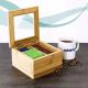 bamboo tea box empty tea box with special design high quality and eco-friendly